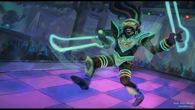 lol_fanart__skin_idea_rave_party_draven__by_murdokx-d5zexvc